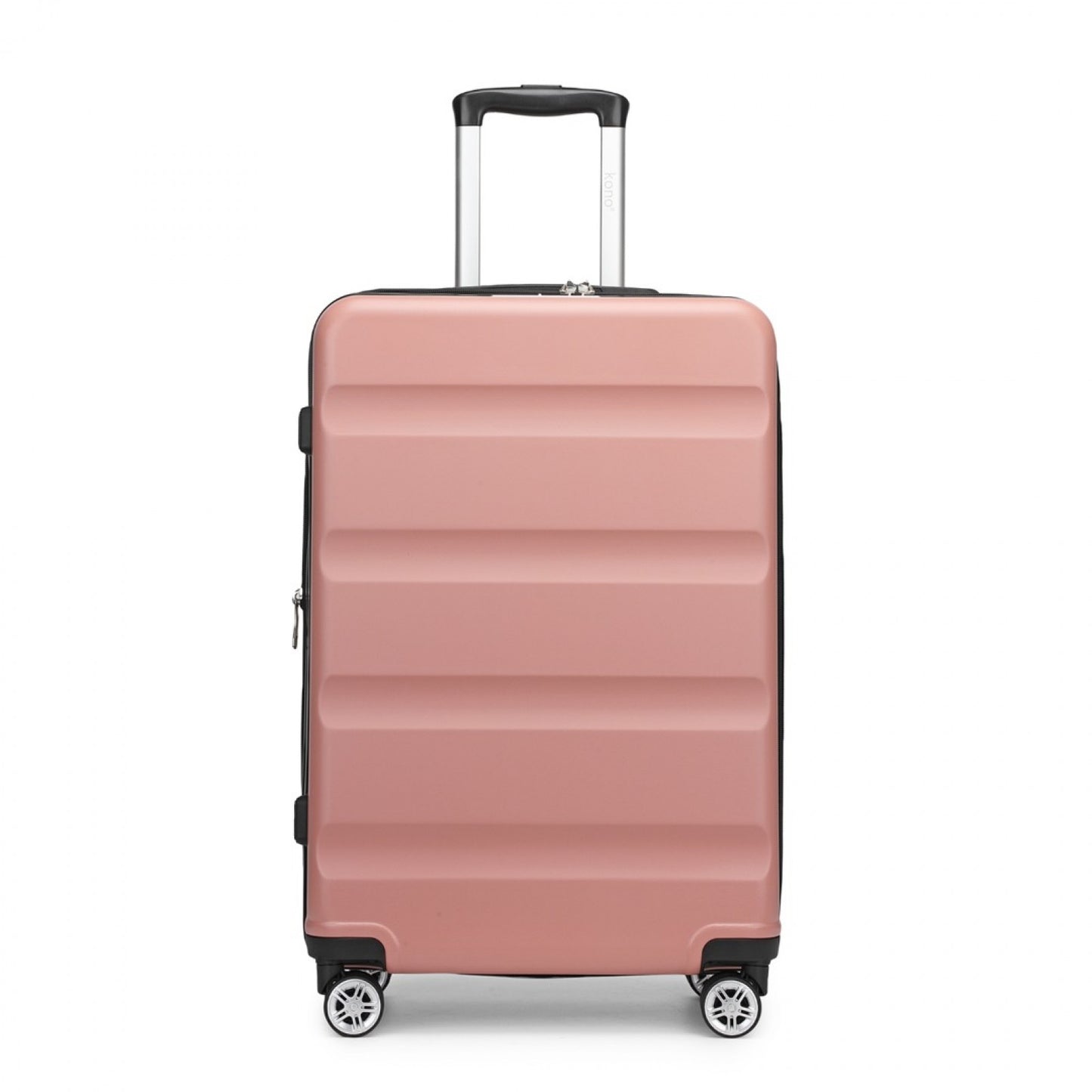 Kono Stylish Horizontal Engraved Hard Shell ABS+PC Cabin Suitcase with TSA Lock (KSK2482) - Nude