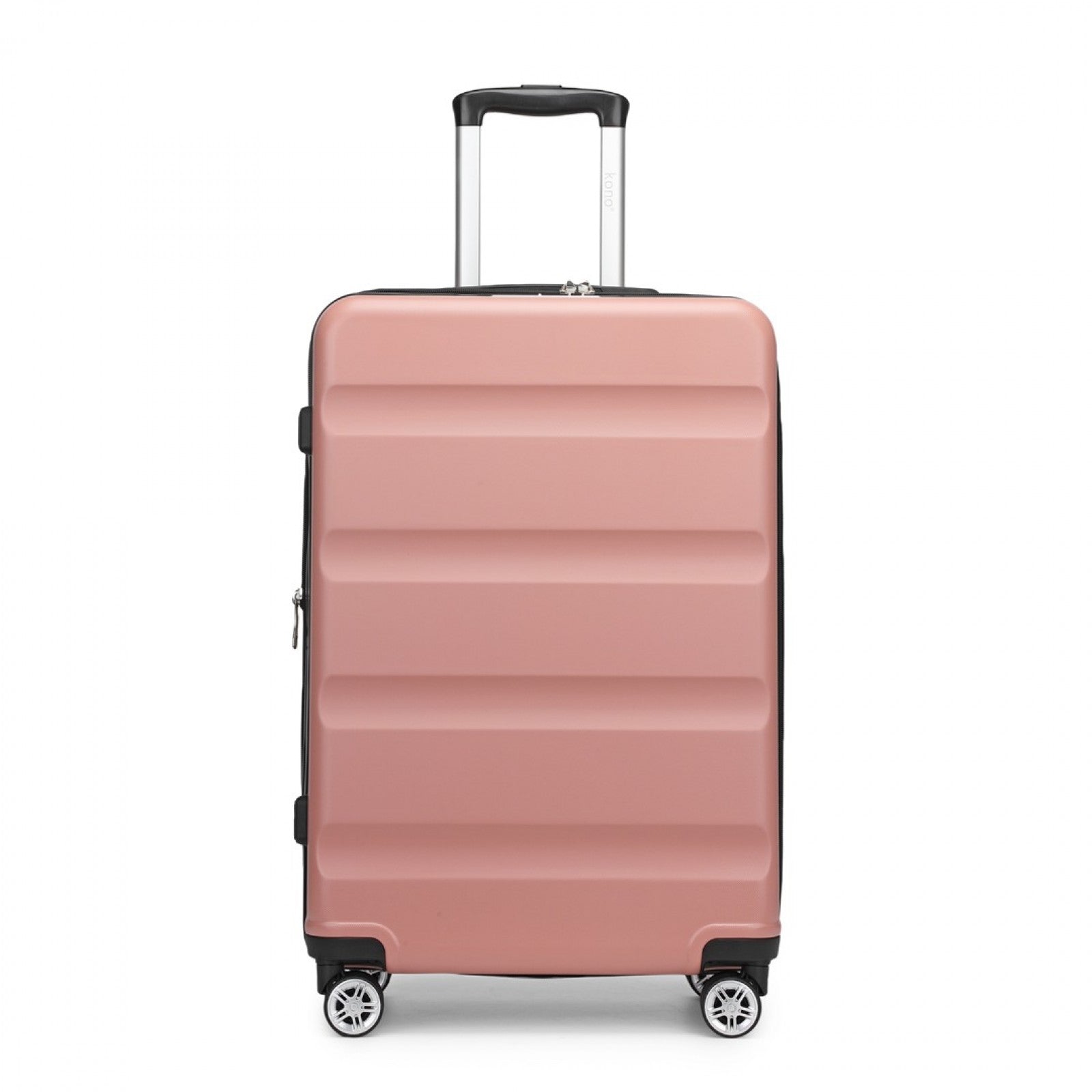 Kono Stylish Horizontal Engraved Hard Shell ABS+PC Cabin Suitcase with TSA Lock (KSK2482) - Nude