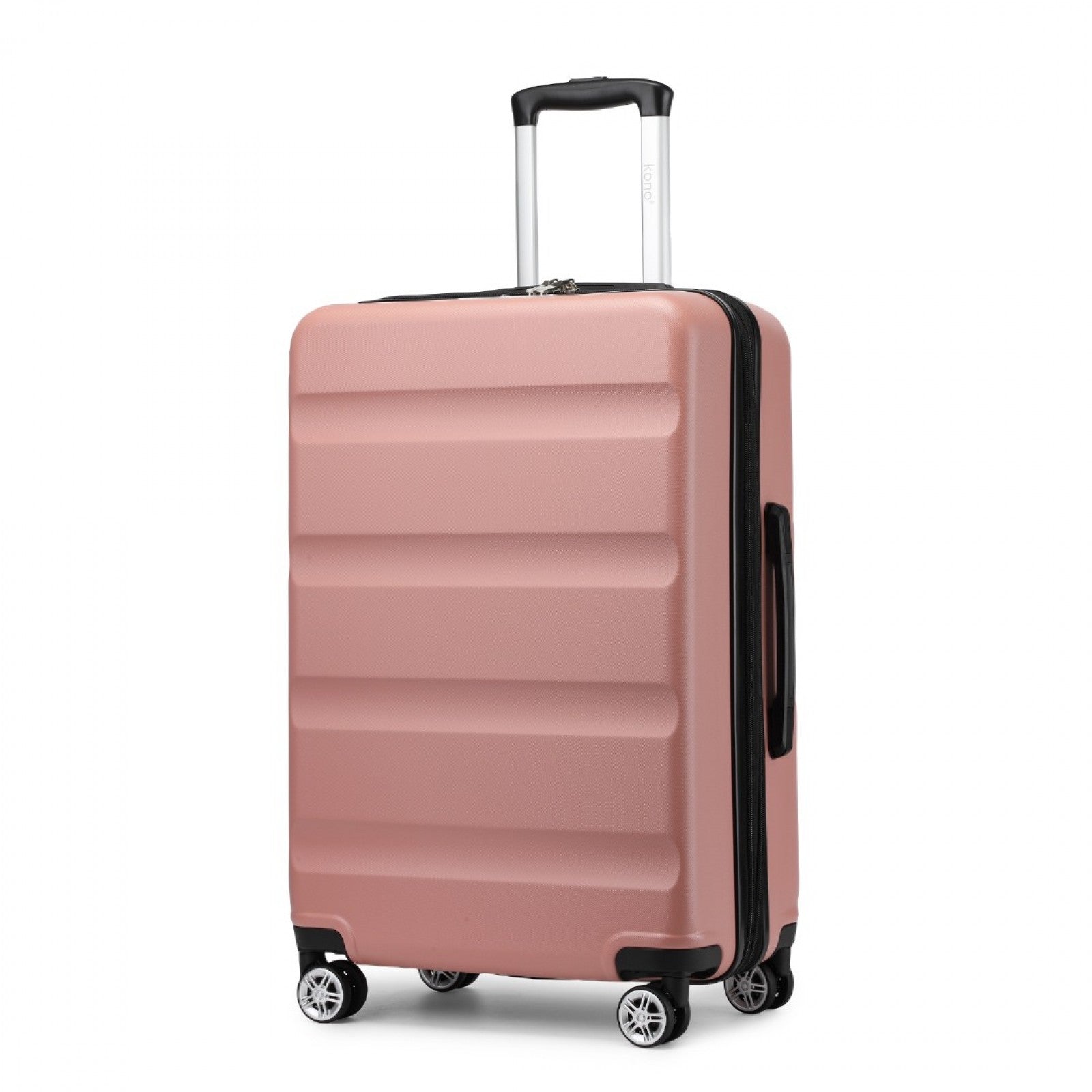 Kono 3-Piece Horizontal Engraved Hard Shell ABS+PC Suitcase with TSA Lock (KSK2482) - Nude
