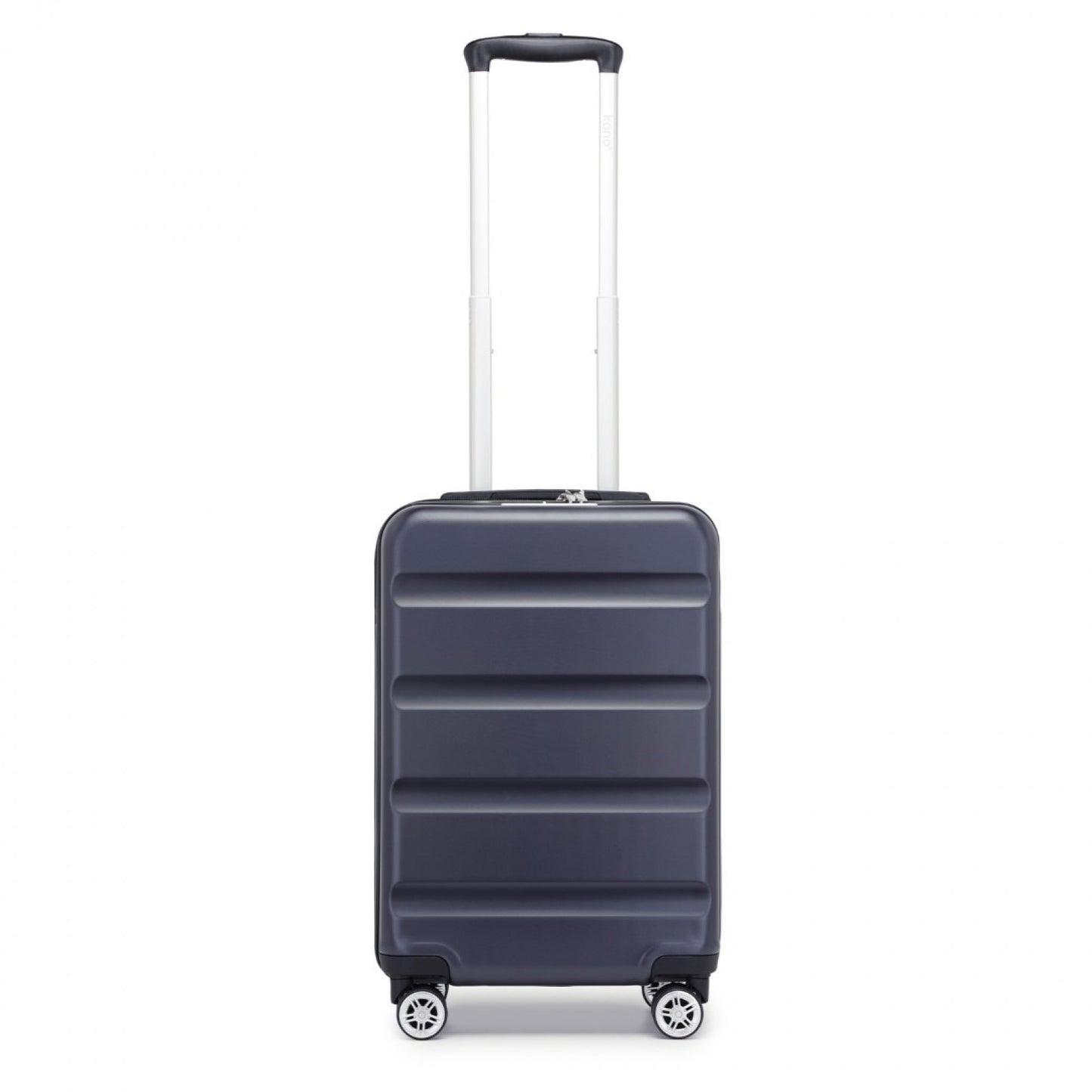 Kono Stylish Horizontal Engraved Hard Shell ABS+PC Cabin Suitcase with TSA Lock (KSK2482) - Navy