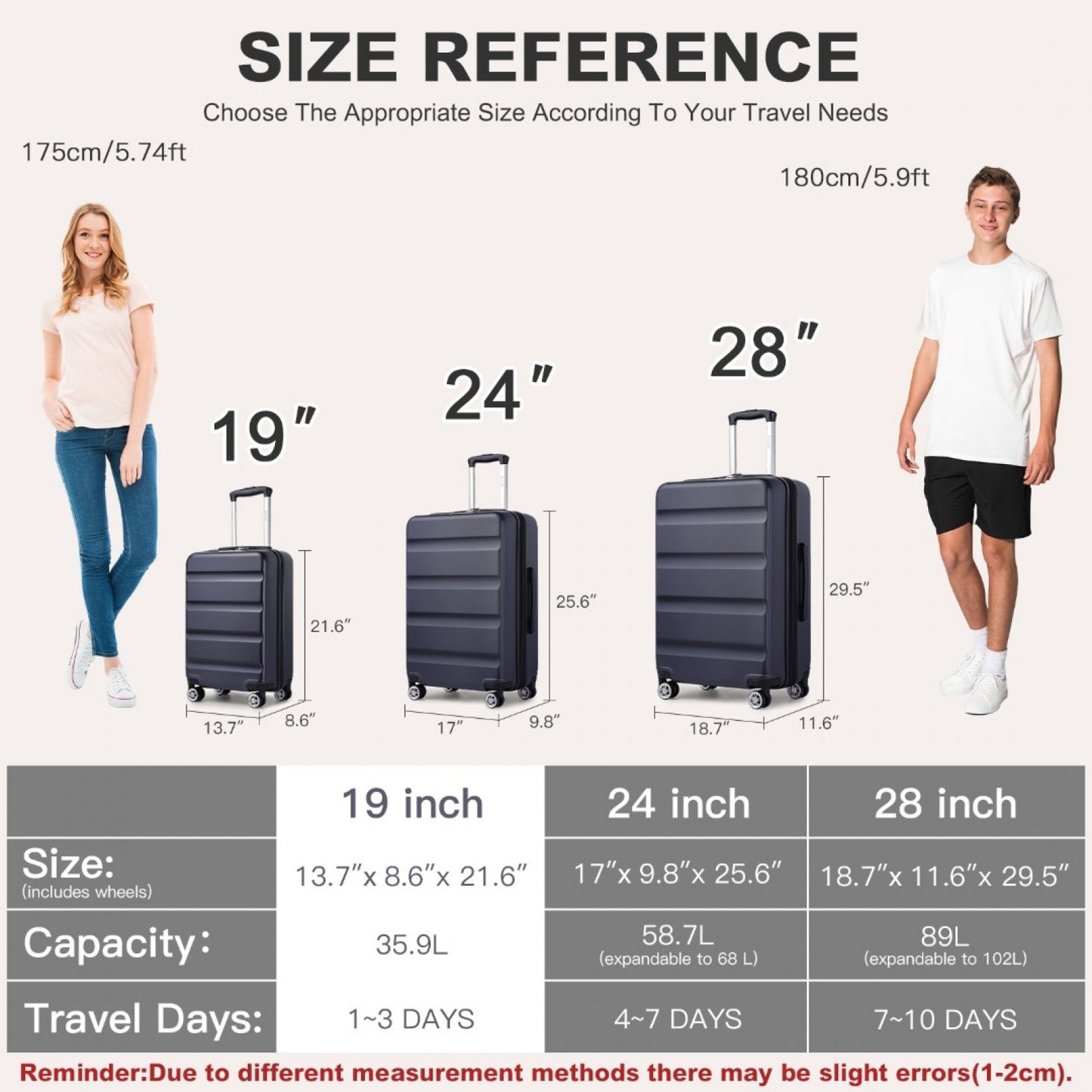 Kono Stylish Horizontal Engraved Hard Shell ABS+PC Cabin Suitcase with TSA Lock (KSK2482) - Navy