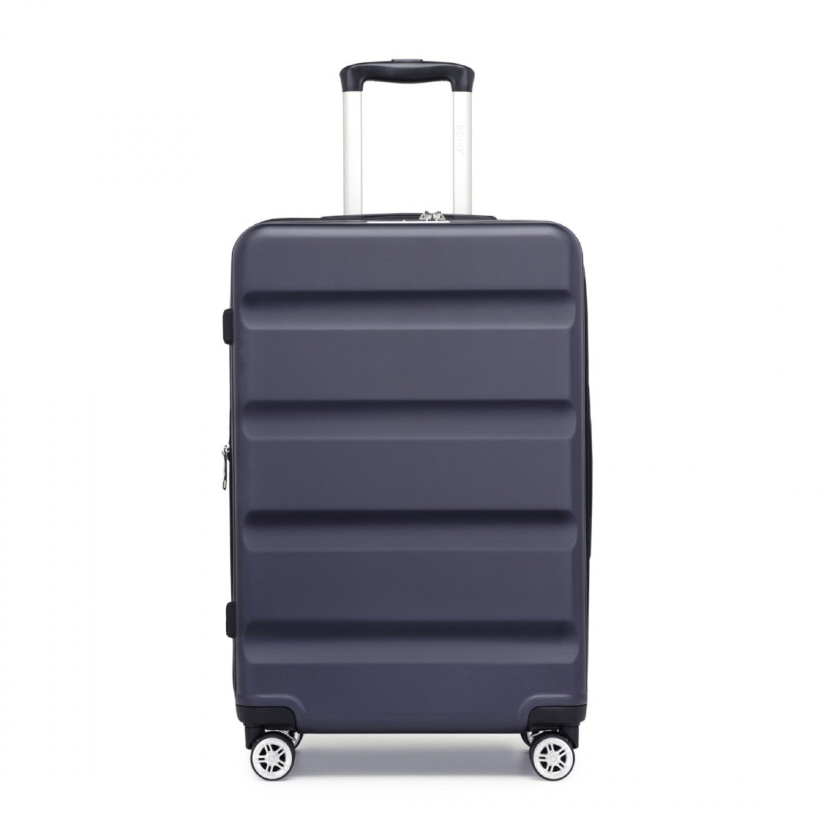 Kono Stylish Horizontal Engraved Hard Shell ABS+PC Cabin Suitcase with TSA Lock (KSK2482) - Navy