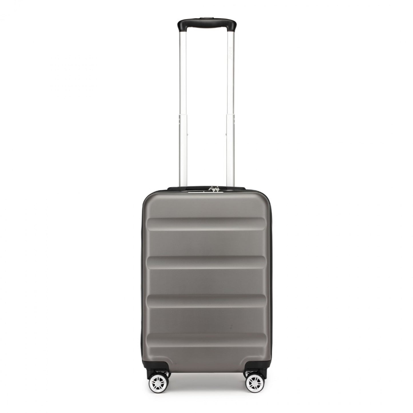 Kono Stylish Horizontal Engraved Hard Shell ABS+PC Cabin Suitcase with TSA Lock (KSK2482) - Grey
