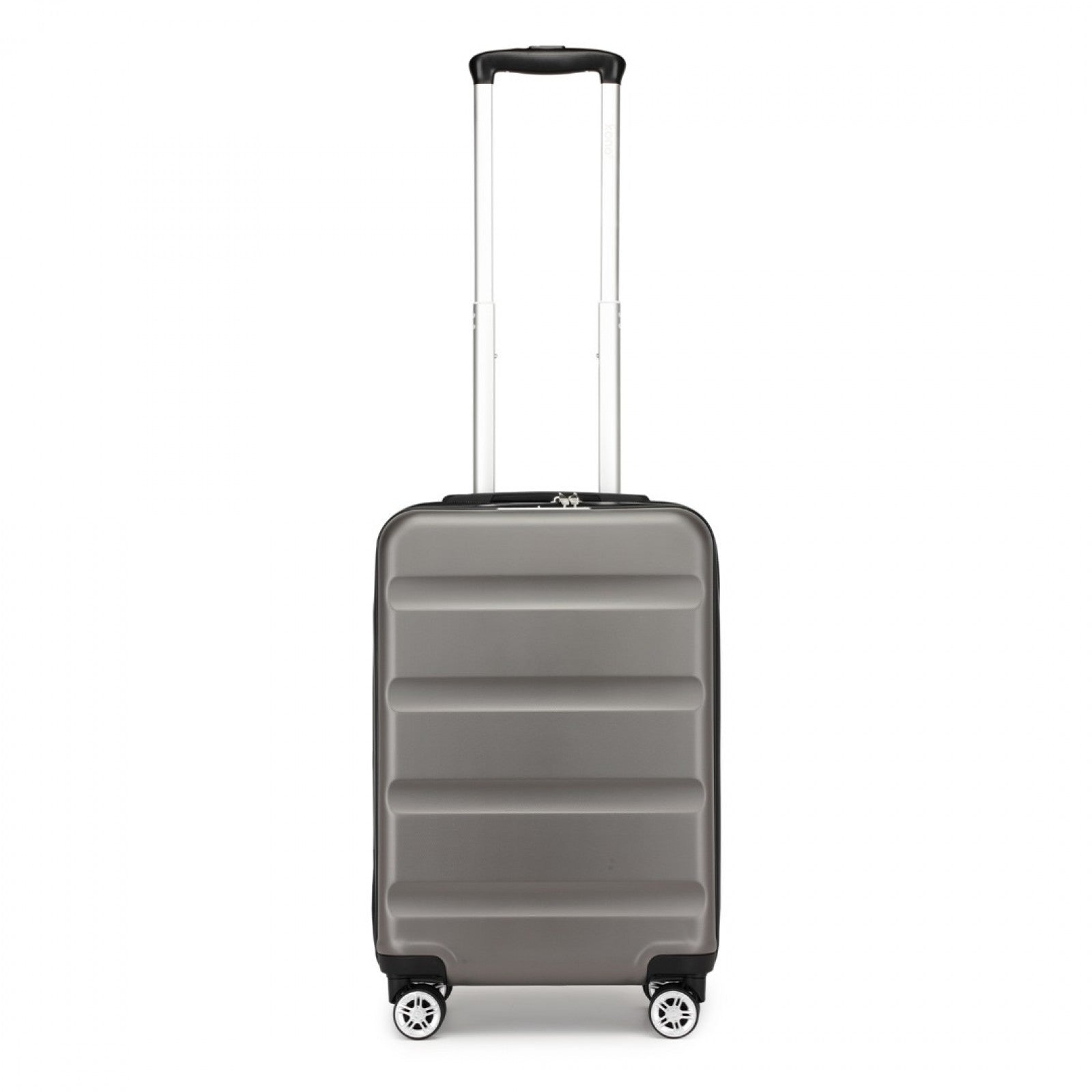 Kono Stylish Horizontal Engraved Hard Shell ABS+PC Cabin Suitcase with TSA Lock (KSK2482) - Grey