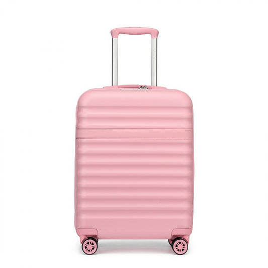 Kono Stylish Lightweight Hard Shell ABS+PC Cabin Suitcase with TSA Lock for Enhanced Security (KSK2484) - Pink