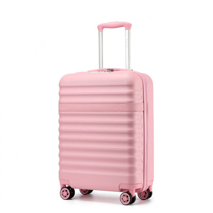 Kono Stylish Lightweight Hard Shell ABS+PC Cabin Suitcase with TSA Lock for Enhanced Security (KSK2484) - Pink