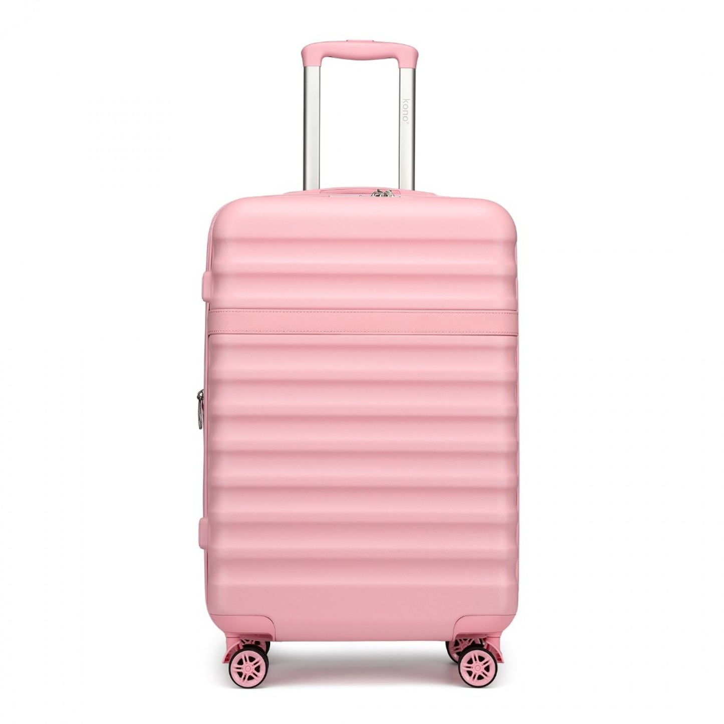 Kono Stylish Lightweight Hard Shell ABS+PC Cabin Suitcase with TSA Lock for Enhanced Security (KSK2484) - Pink