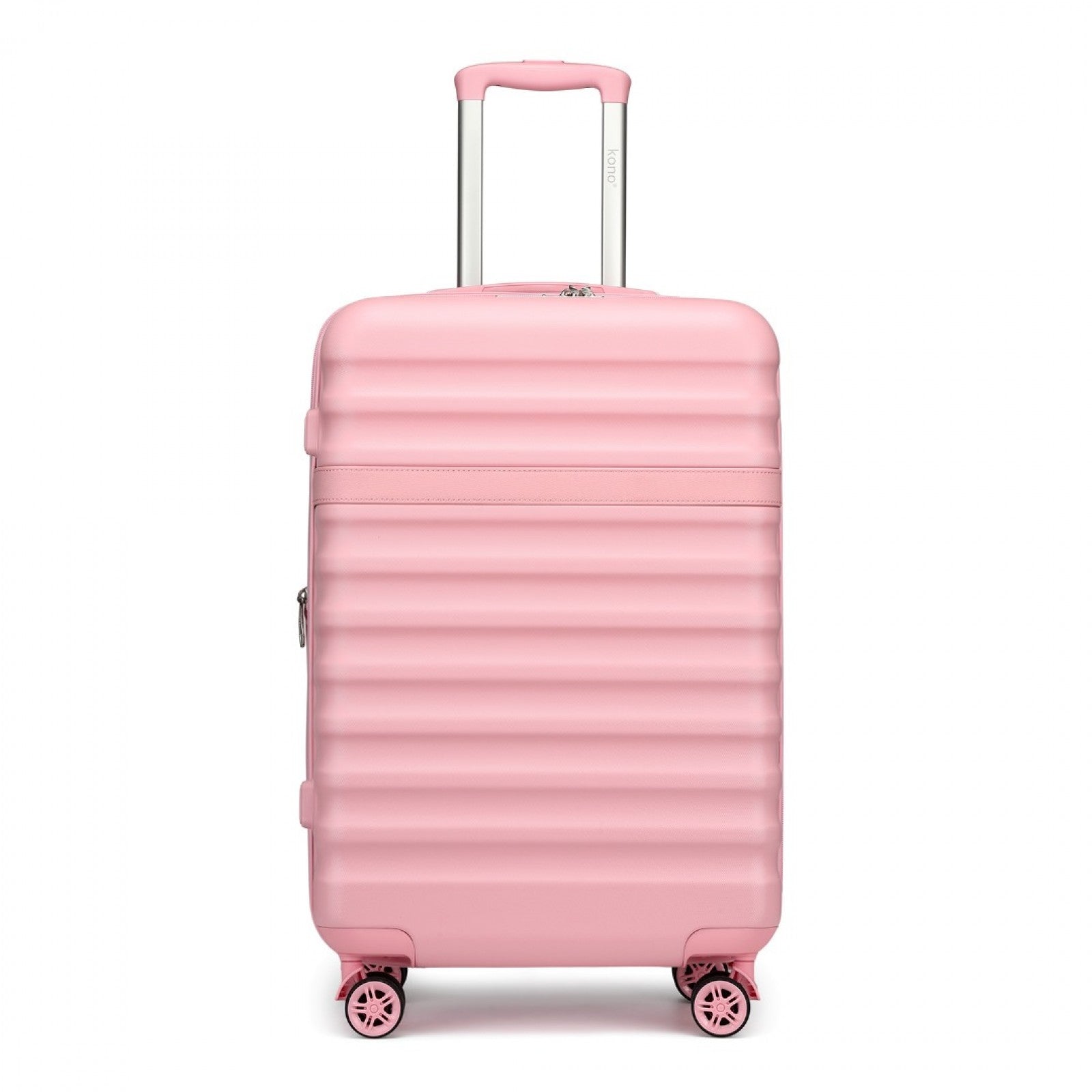 Kono Stylish Lightweight Hard Shell ABS+PC Cabin Suitcase with TSA Lock for Enhanced Security (KSK2484) - Pink