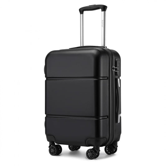 Kono Premium ABS Cabin Suitcase with Secure Combination Lock for Effortless Travel (KSK2485) - Black