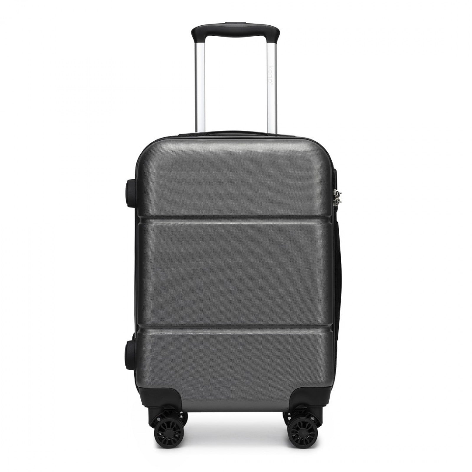 Kono Premium ABS Cabin Suitcase with Secure Combination Lock for Effortless Travel (KSK2485) - Grey & Black