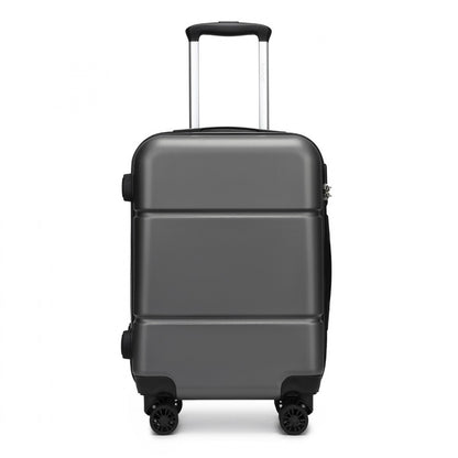 Kono Premium ABS Cabin Suitcase with Secure Combination Lock for Effortless Travel (KSK2485) - Grey & Black