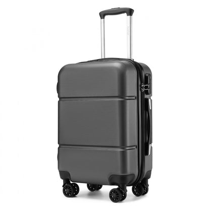 Kono Premium ABS Cabin Suitcase with Secure Combination Lock for Effortless Travel (KSK2485) - Grey & Black