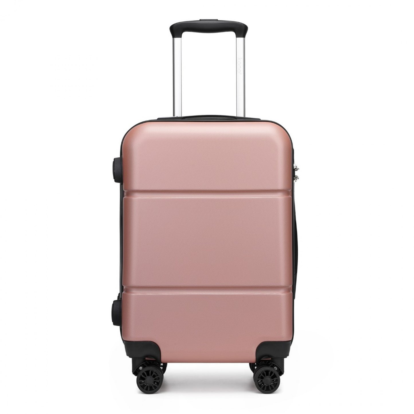 Kono Premium ABS Cabin Suitcase with Secure Combination Lock for Effortless Travel (KSK2485) - Nude & Black