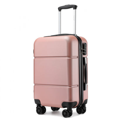 Kono Premium ABS Cabin Suitcase with Secure Combination Lock for Effortless Travel (KSK2485) - Nude & Black