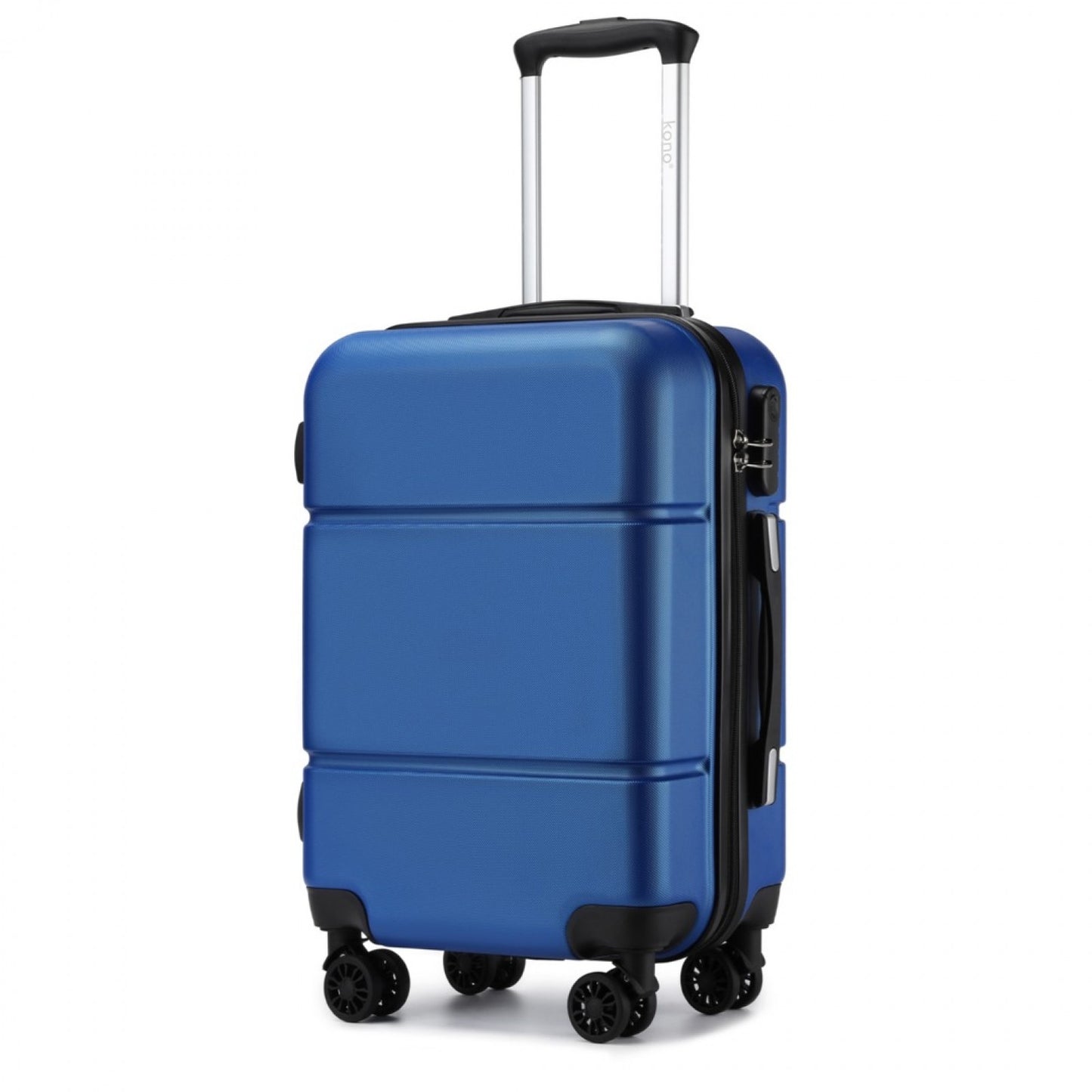 Kono Premium ABS Cabin Suitcase with Secure Combination Lock for Effortless Travel (KSK2485) - Navy & Black