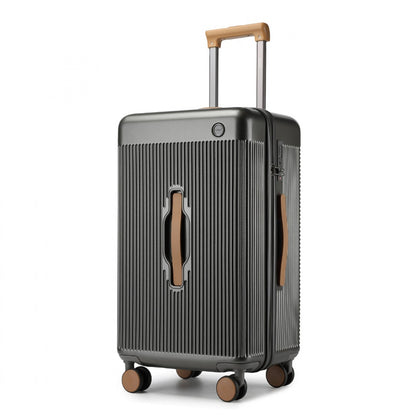 Kono Premium Hard Shell Suitcase Durable ABS and PC with TSA Lock and Multi-Handle Design for Effortless Travel (KSK2488) - Grey & Brown