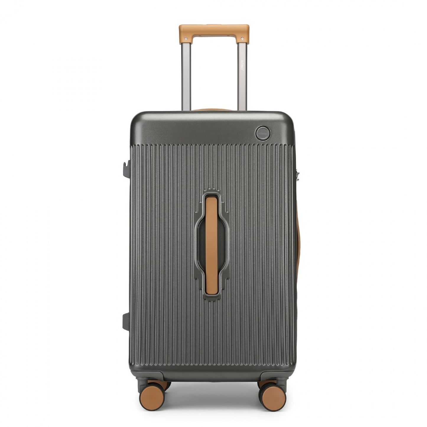 Kono Premium Hard Shell Suitcase Durable ABS and PC with TSA Lock and Multi-Handle Design for Effortless Travel (KSK2488) - Grey & Brown