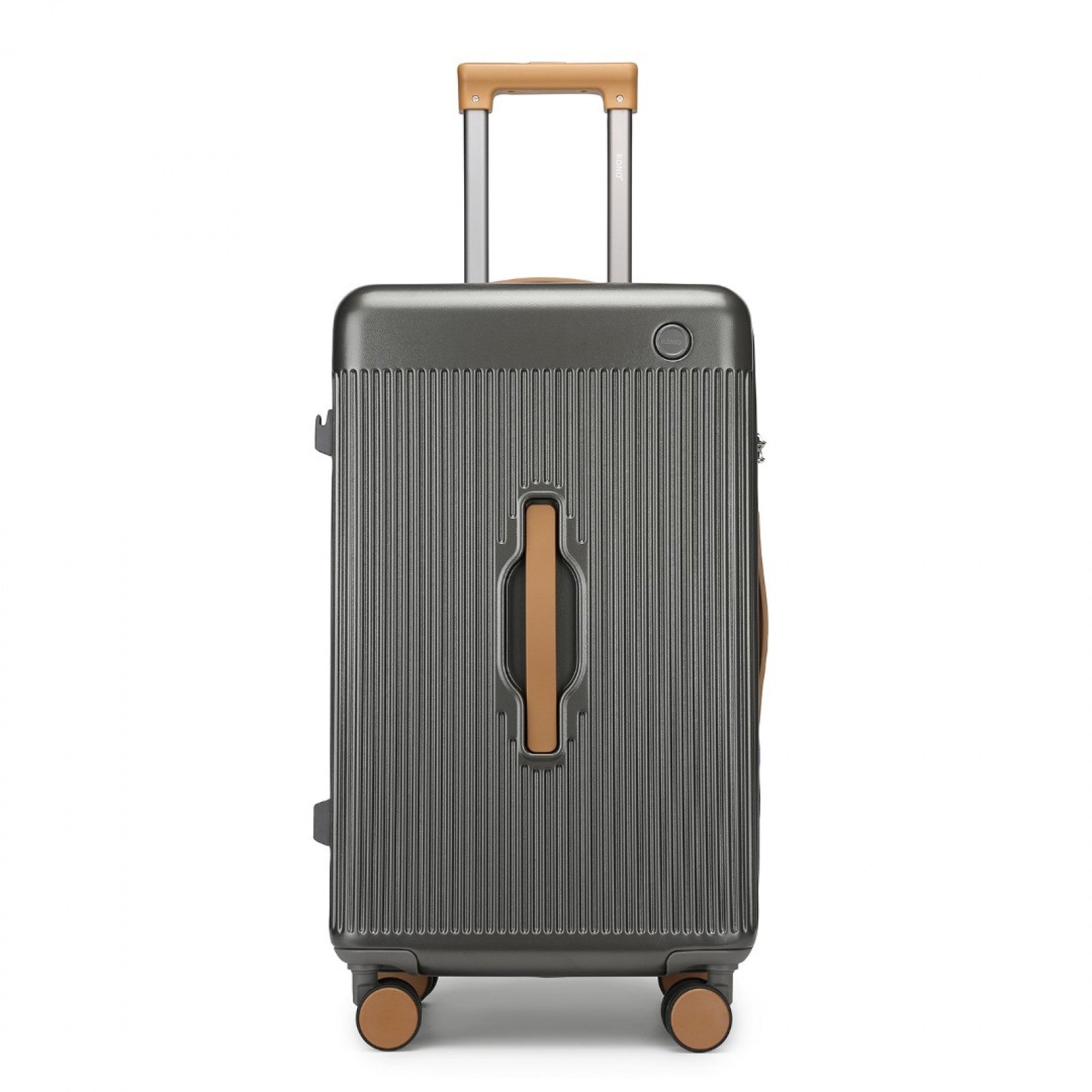 Kono Premium Hard Shell Suitcase Durable ABS and PC with TSA Lock and Multi-Handle Design for Effortless Travel (KSK2488) - Grey & Brown