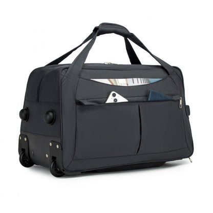Kono Durable Folding Travel Trolley Bag with Enhanced Features and Multi Compartment (KSK2489) - Grey