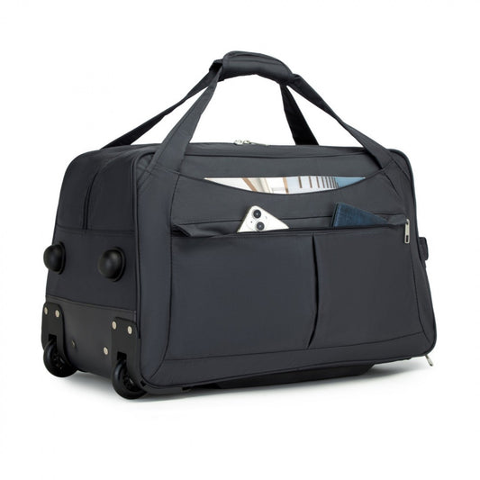 Kono Durable Folding Travel Trolley Bag with Enhanced Features and Multi Compartment (KSK2489) - Grey