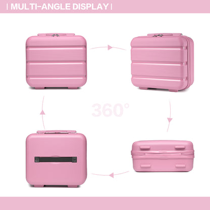 Kono PP Hardshell Lightweight Vanity Case for Travel & Daily Use (KSK2492) - Pink