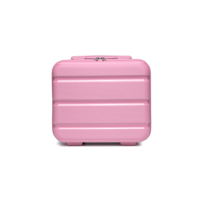 Kono PP Hardshell Lightweight Vanity Case for Travel & Daily Use (KSK2492) - Pink