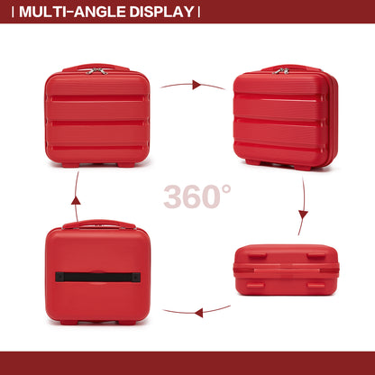 Kono PP Hardshell Lightweight Vanity Case for Travel & Daily Use (KSK2492) - Red