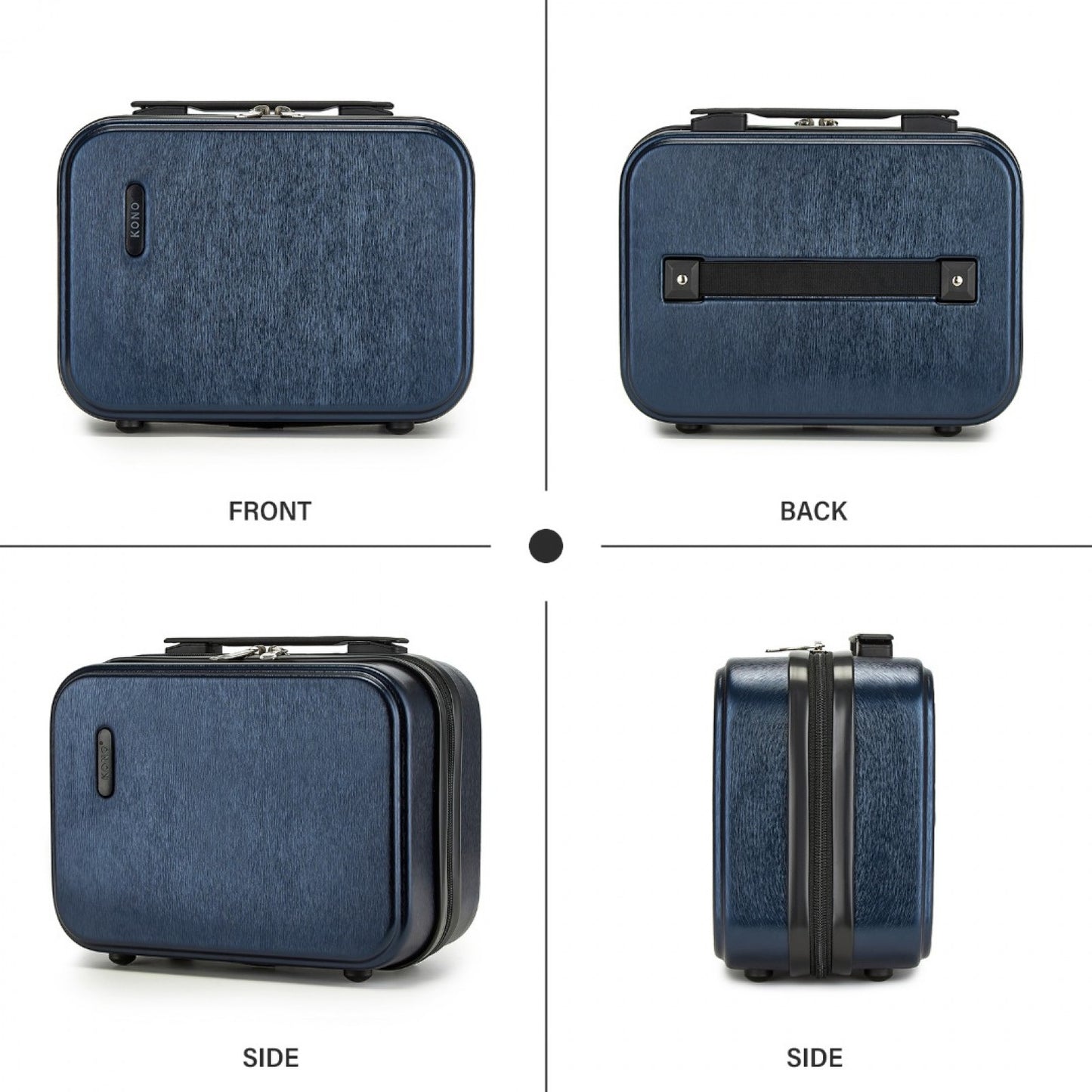 Kono Durable ABS+PC Hardshell Luggage Set with TSA Lock 360° Spinner Wheels 4-Piece Set 20/24/28 And Vanity Case (KSK2493) - Navy