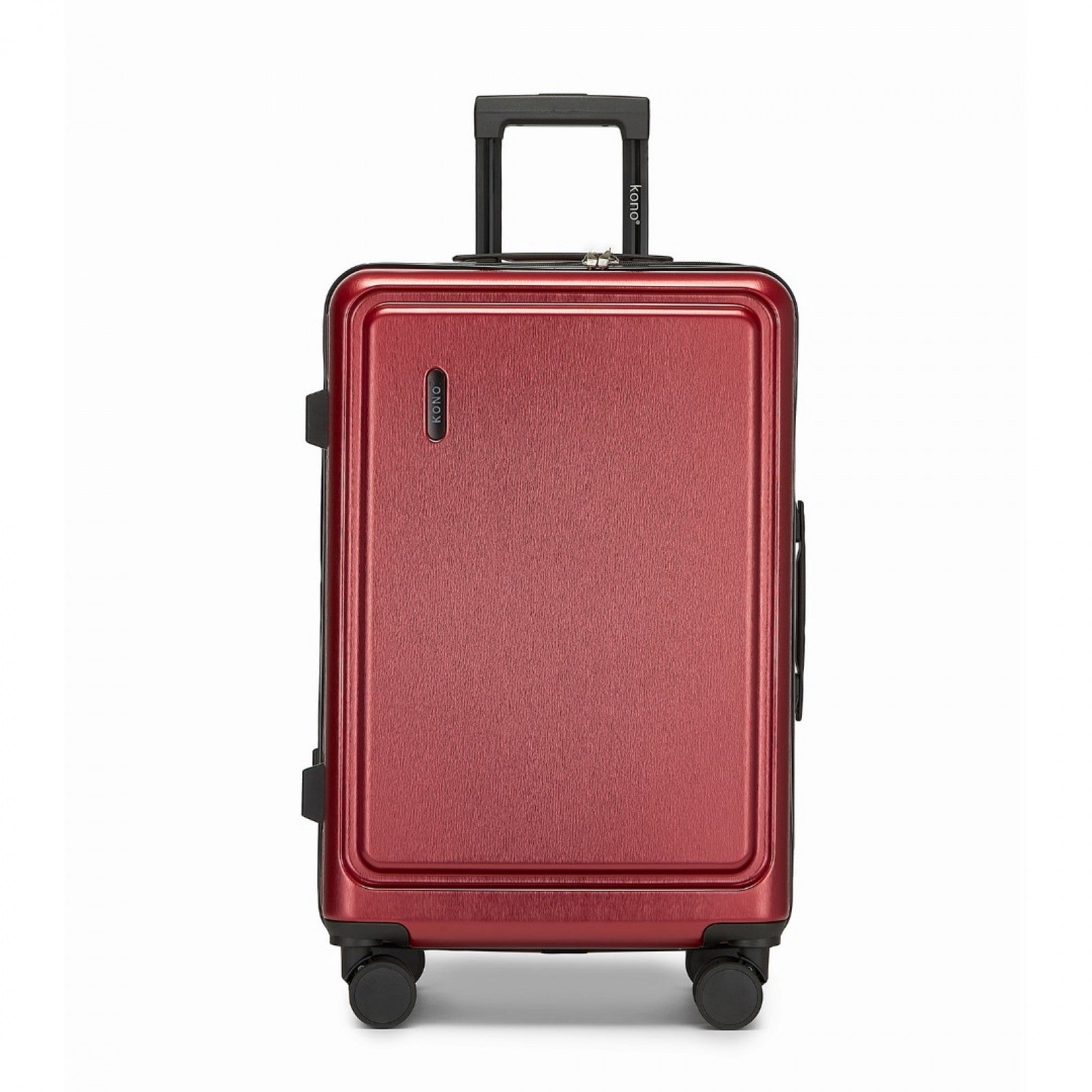 Kono Durable ABS+PC Hardshell Suitcase with TSA Lock & Front Laptop Compartment (KSK2493) - Burgundy