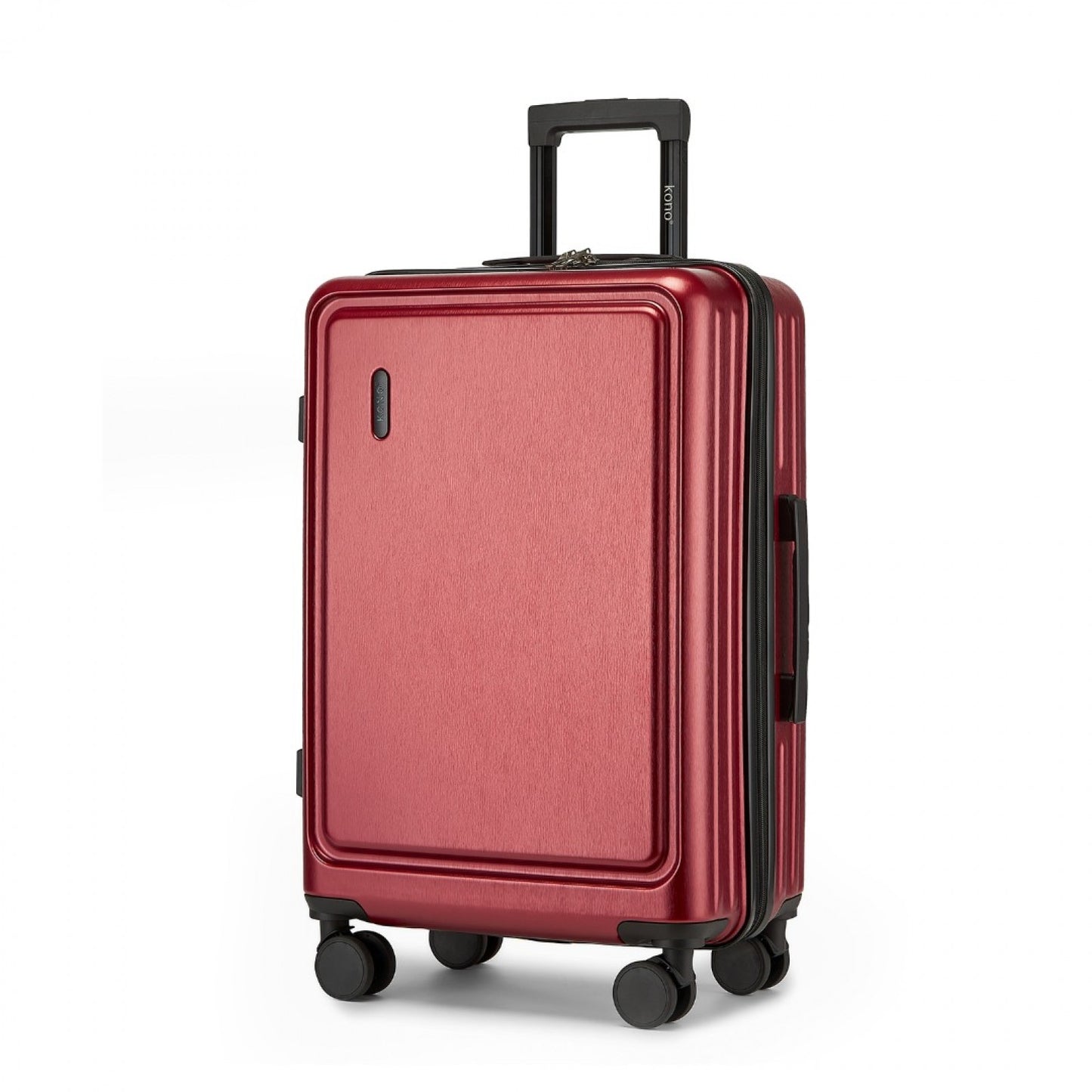 Kono Durable ABS+PC Hardshell Suitcase with TSA Lock & Front Laptop Compartment (KSK2493) - Burgundy