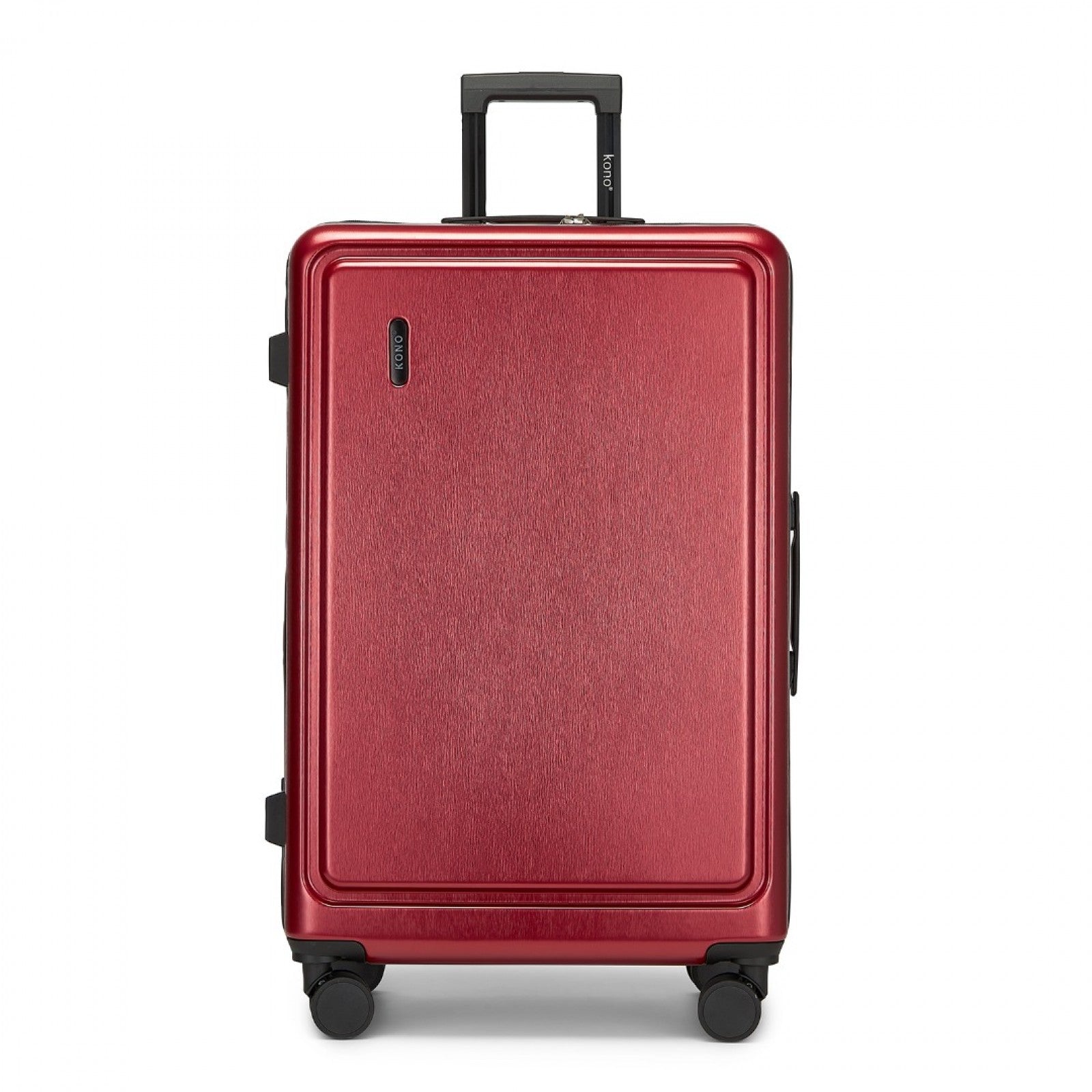 Kono Durable ABS+PC Hardshell Suitcase with TSA Lock & Front Laptop Compartment (KSK2493) - Burgundy