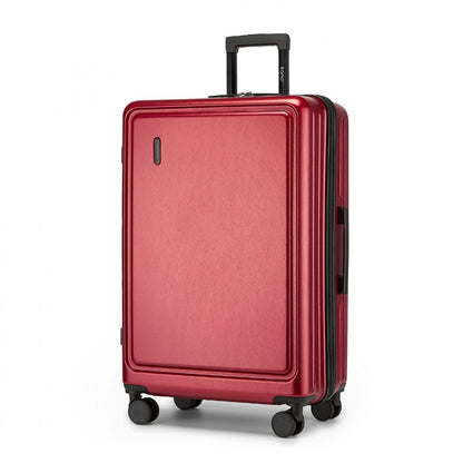 Kono Durable ABS+PC Hardshell Suitcase with TSA Lock & Front Laptop Compartment (KSK2493) - Burgundy