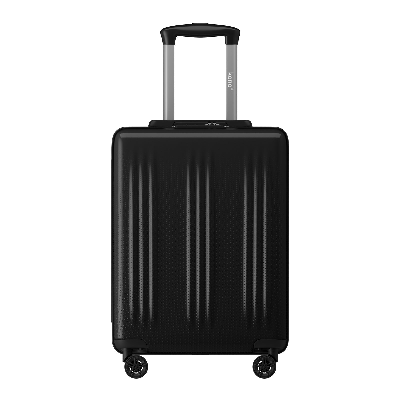 Kono Premium ABS+PC Hard Shell Cabin Suitcase with TSA Lock and Smooth 360° Silent Spinner Wheels (KSK2583) - Black