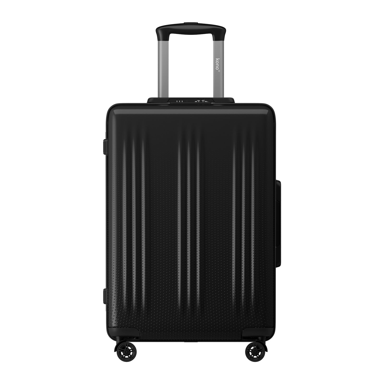 Kono Premium ABS+PC Hard Shell Cabin Suitcase with TSA Lock and Smooth 360° Silent Spinner Wheels (KSK2583) - Black