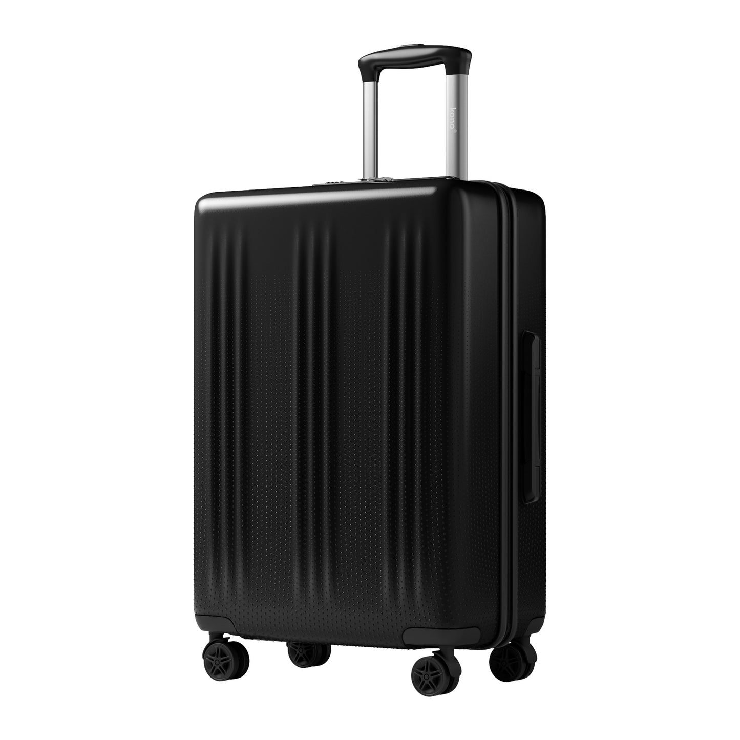 Kono Premium ABS+PC Hard Shell Cabin Suitcase with TSA Lock and Smooth 360° Silent Spinner Wheels (KSK2583) - Black