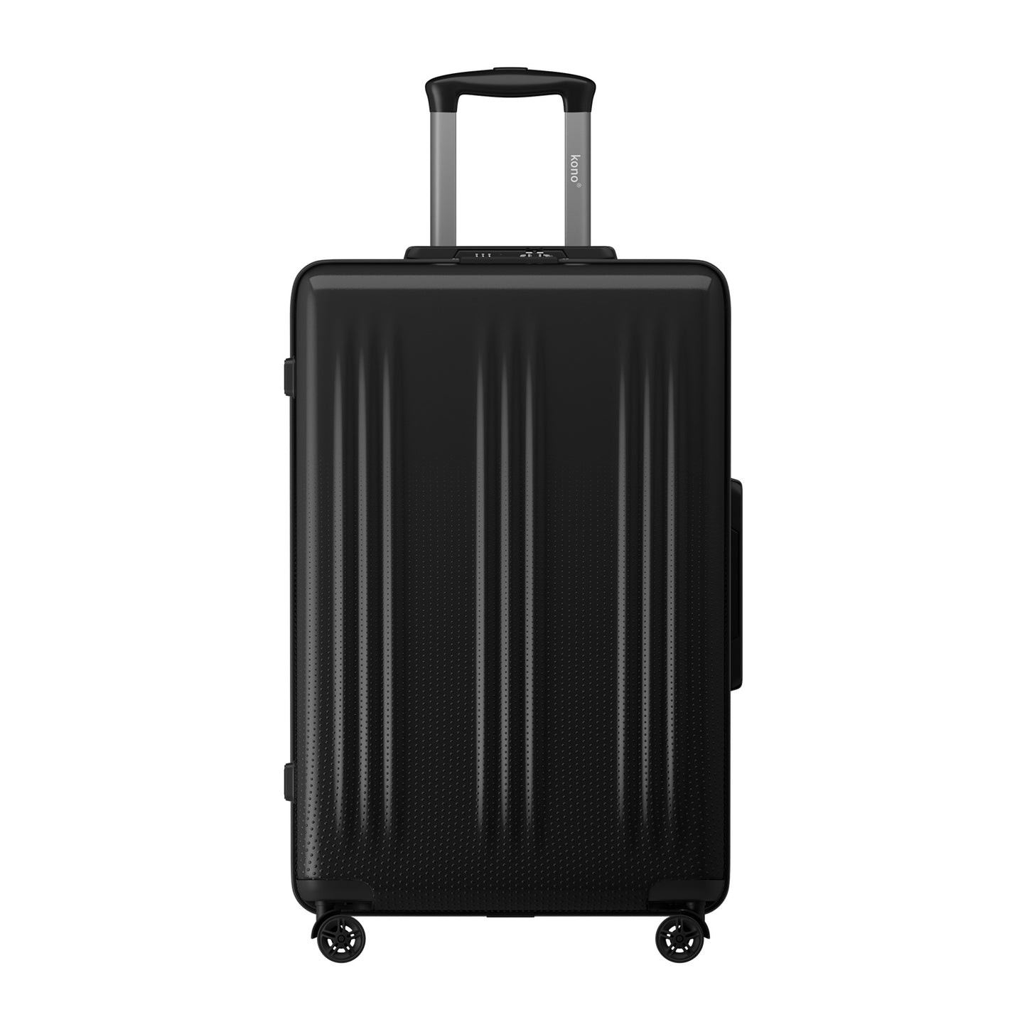Kono Premium ABS+PC Hard Shell Cabin Suitcase with TSA Lock and Smooth 360° Silent Spinner Wheels (KSK2583) - Black