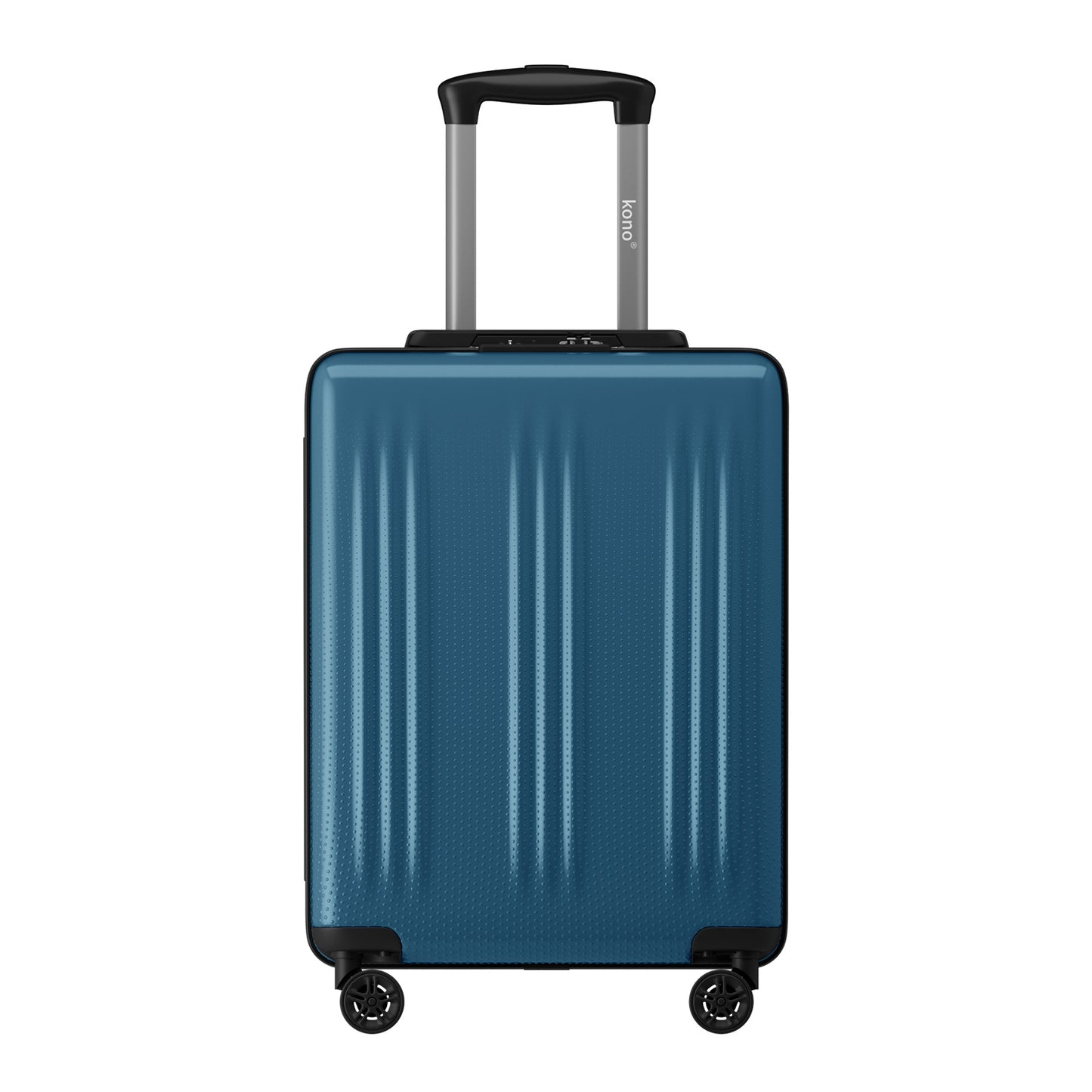 Kono Premium ABS+PC Hard Shell Cabin Suitcase with TSA Lock and Smooth 360° Silent Spinner Wheels (KSK2583) - Navy