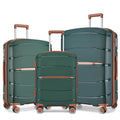 20″, 24″ and 28″ travel luggage set with spinner wheels and organised interiors