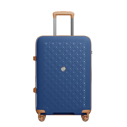 Kono PP 20/24/28inch Hard Shell Expandable Luggage–Lightweight Suitcase with TSA Lock & Built-in Cup Holder (KSK2594) - Navy & Brown