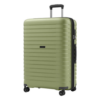 Kono Hard Shell Scratch-Resistant PP Luggage with Cup Holder, TSA Lock & Expandable Design-Cabin Trolley For Travel (KSK2595) - Green