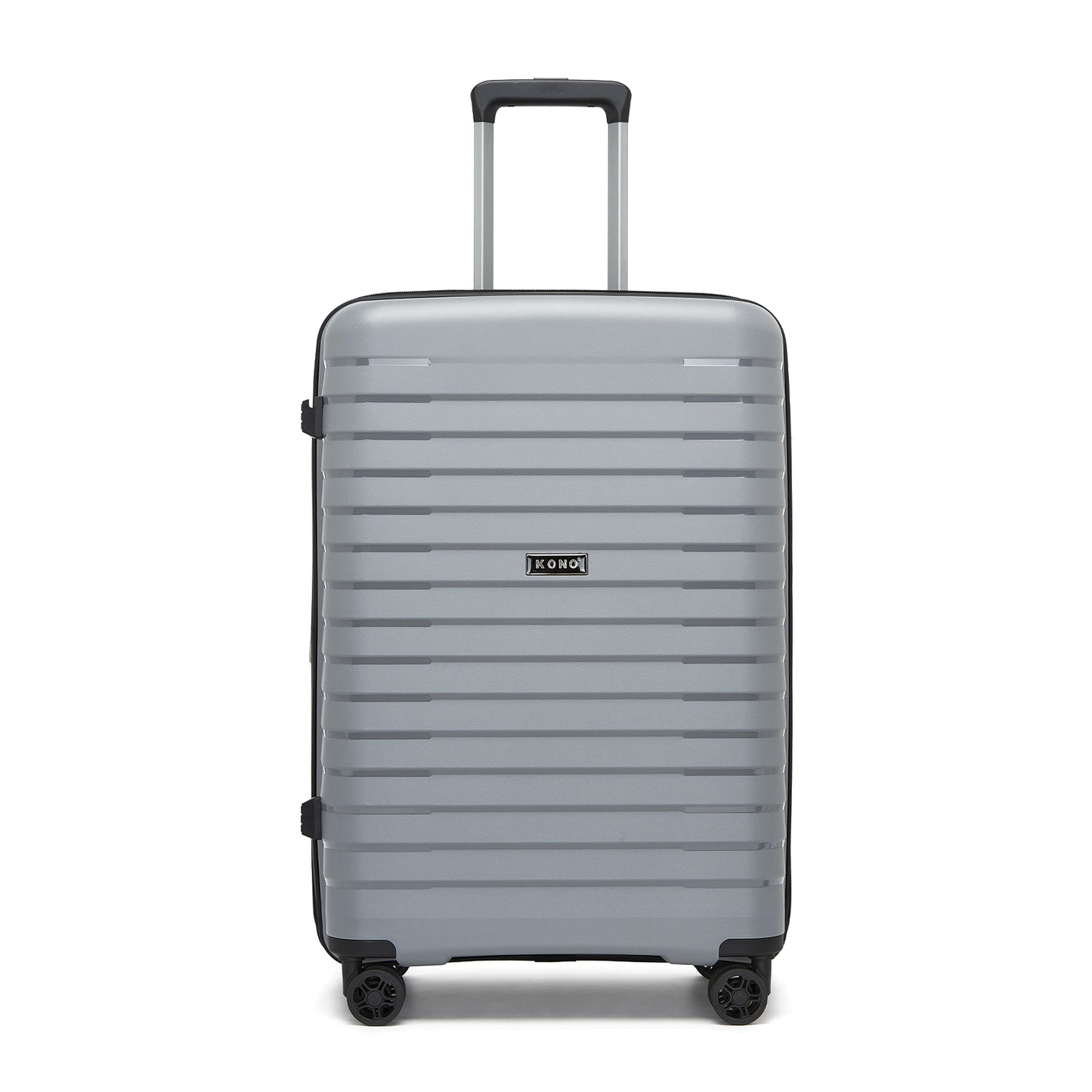 Kono Hard Shell Scratch-Resistant PP Luggage with Cup Holder, TSA Lock & Expandable Design-Cabin Trolley For Travel (KSK2595) - Grey