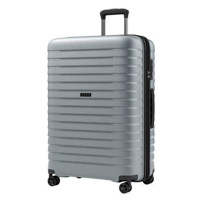 Kono Hard Shell Scratch-Resistant PP Luggage with Cup Holder, TSA Lock & Expandable Design-Cabin Trolley For Travel (KSK2595) - Grey
