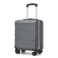 ABS Hard Shell Under-Seat Cabin Suitcase with Spinner Wheels – Grey