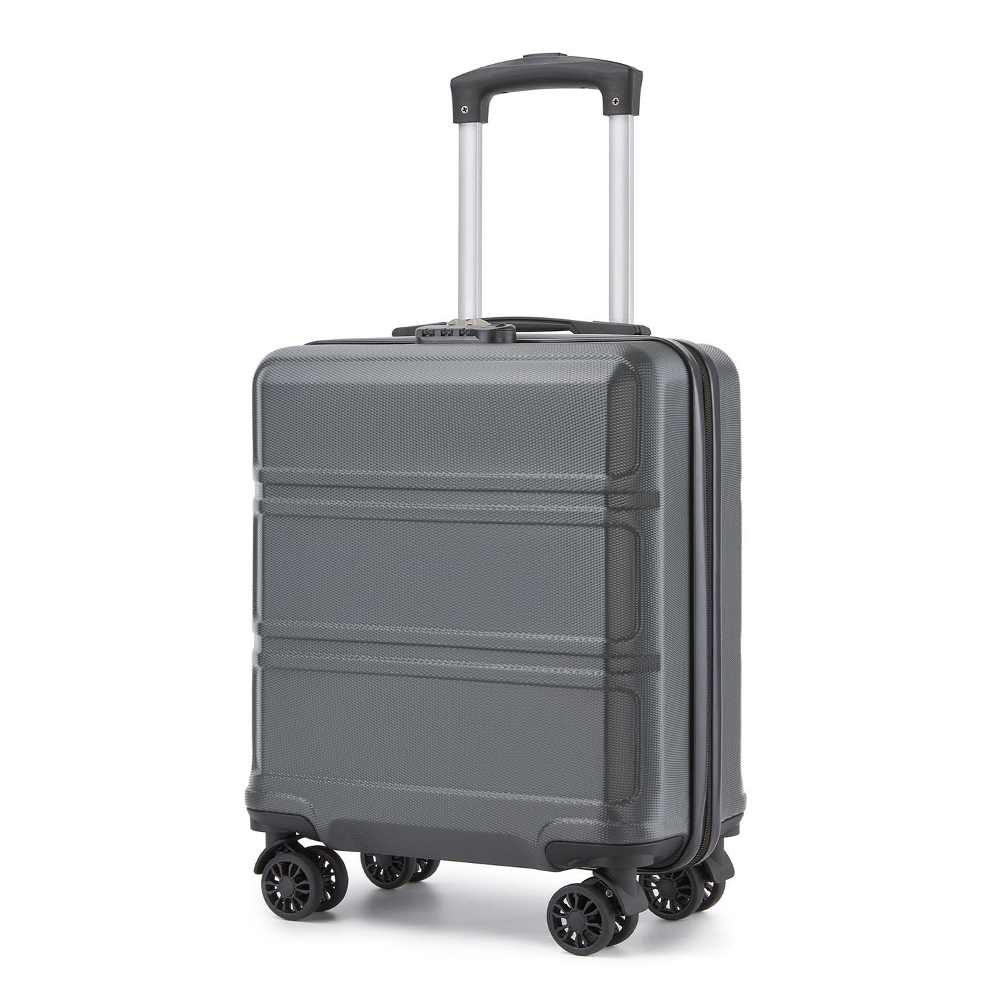 Kono ABS Hard Shell Under-Seat Cabin Suitcase with Spinner Wheels (KSK2596) - Grey