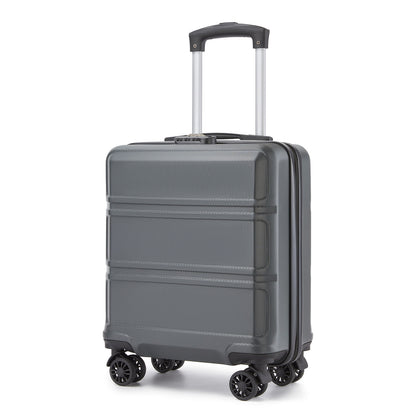 Kono ABS Hard Shell Under-Seat Cabin Suitcase with Spinner Wheels (KSK2596) - Grey