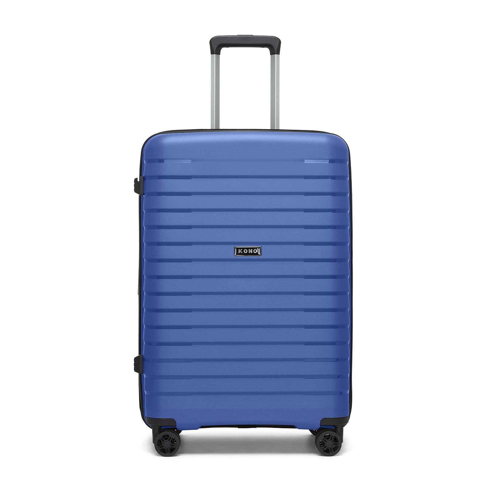 Kono Hard Shell Scratch-Resistant PP Luggage with Cup Holder, TSA Lock & Expandable Design-Cabin Trolley For Travel (KSK2595) - Navy