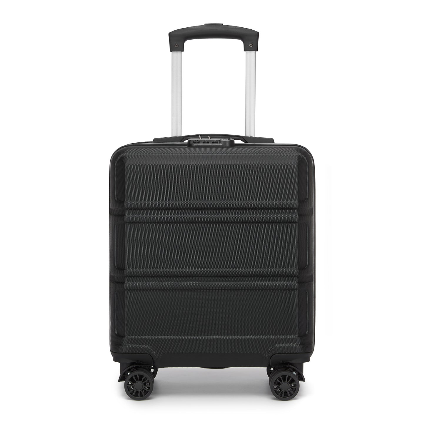 Kono ABS Hard Shell Under-Seat Cabin Suitcase with Spinner Wheels (KSK2596) - Black