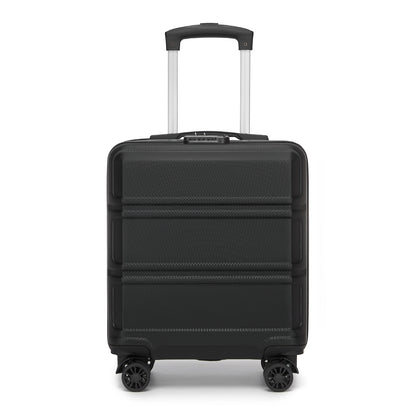 Kono ABS Hard Shell Under-Seat Cabin Suitcase with Spinner Wheels (KSK2596) - Black
