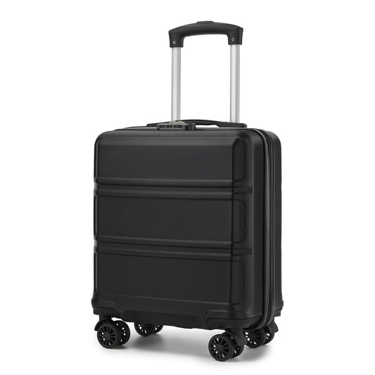 Kono ABS Hard Shell Under-Seat Cabin Suitcase with Spinner Wheels (KSK2596) - Black