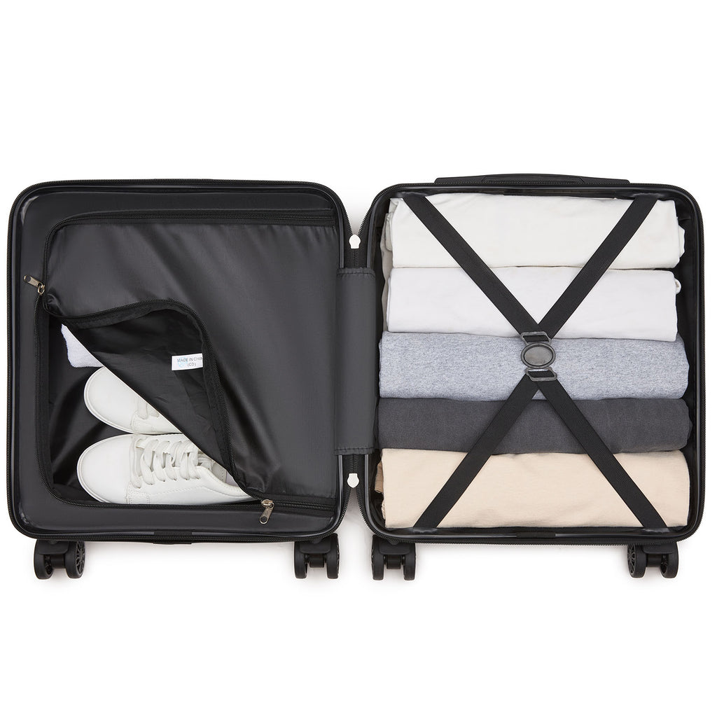 ABS Hard Shell Under-Seat Cabin Suitcase with Spinner Wheels – Navy